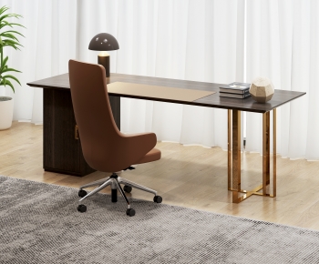 Modern Computer Desk And Chair-ID:973632107