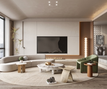 Wabi-sabi Style A Living Room-ID:765047079