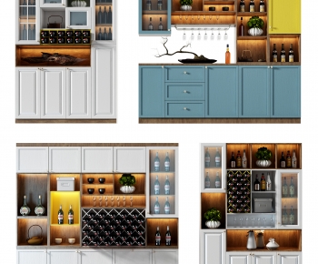 Nordic Style Wine Cabinet-ID:335376026