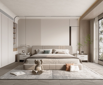 Modern Wabi-sabi Style Bedroom-ID:694592954