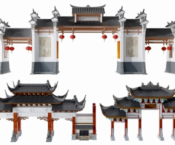 New Chinese Style Ancient Architectural Buildings-ID:342641125