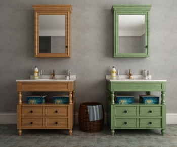 American Style Bathroom Cabinet-ID:276923898