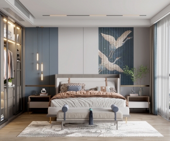 New Chinese Style Bedroom-ID:950910096