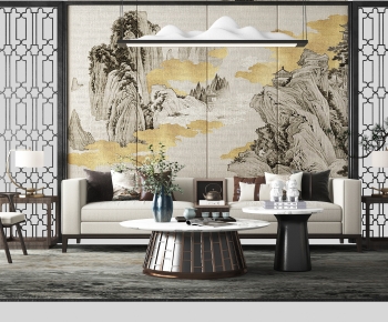New Chinese Style Sofa Combination-ID:538068064