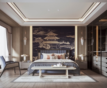 New Chinese Style Bedroom-ID:653536088