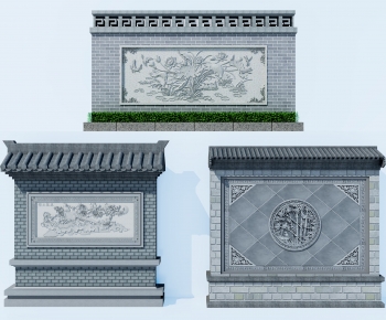 New Chinese Style Building Component-ID:963701011