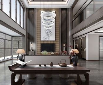 New Chinese Style A Living Room-ID:822581056