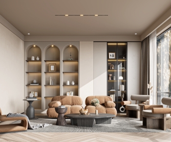 Wabi-sabi Style A Living Room-ID:360778095