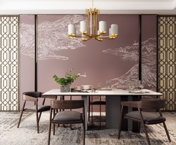 New Chinese Style Dining Room-ID:870942124