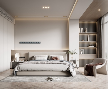 Modern Wabi-sabi Style Bedroom-ID:988189949