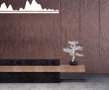 New Chinese Style Reception Desk-ID:245640048