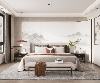 New Chinese Style Bedroom-ID:893959058