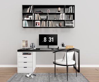 Modern Computer Desk And Chair-ID:975649498