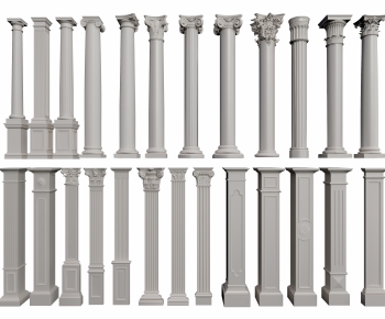 欧式罗马柱、雕花立柱、石膏柱子-ID:495872023