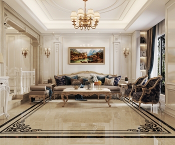 European Style A Living Room-ID:601789009