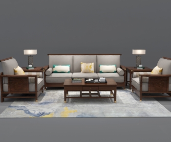 New Chinese Style Sofa Combination-ID:394671015