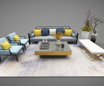 New Chinese Style Sofa Combination-ID:353449116