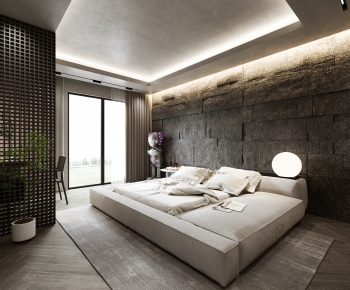 Wabi-sabi Style Bedroom-ID:663517951