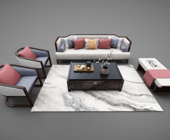 New Chinese Style Sofa Combination-ID:765913014