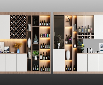 Nordic Style Wine Cabinet-ID:591170079