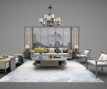 New Chinese Style Sofa Combination-ID:189619067