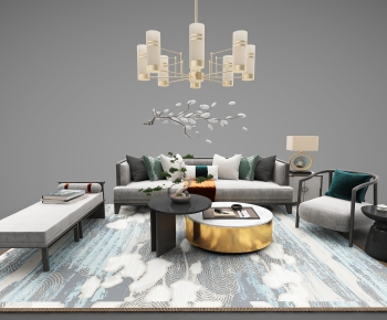 New Chinese Style Sofa Combination-ID:800263883