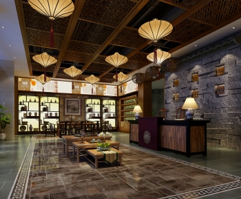 New Chinese Style Teahouse Tea House-ID:338840013