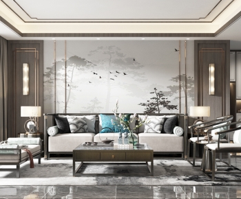 New Chinese Style A Living Room-ID:220570616