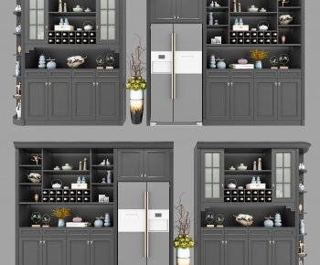 New Chinese Style Wine Cabinet-ID:780060055