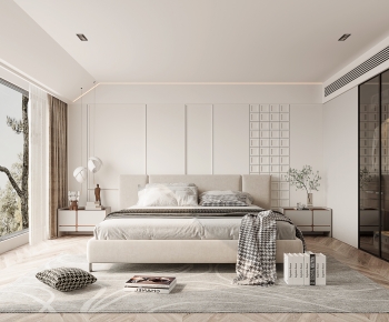 Modern Wabi-sabi Style Bedroom-ID:942666053