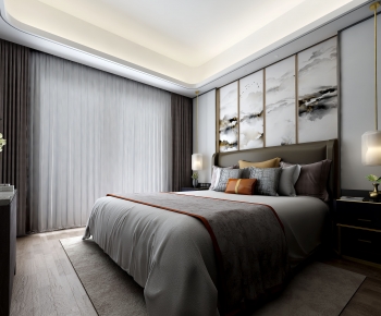 New Chinese Style Bedroom-ID:280529027