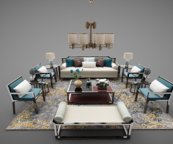 New Chinese Style Sofa Combination-ID:691818006