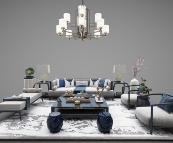 New Chinese Style Sofa Combination-ID:119676119