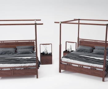 Chinese Style Double Bed-ID:191059114