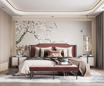 New Chinese Style Bedroom-ID:241606951