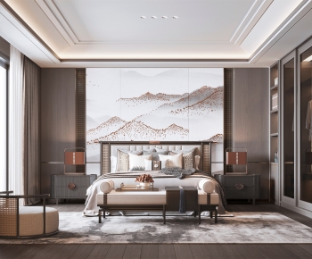 New Chinese Style Bedroom-ID:892687081