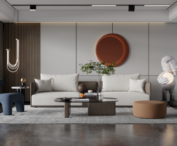 Wabi-sabi Style A Living Room-ID:907505047