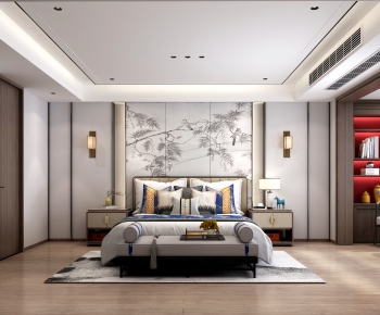 New Chinese Style Bedroom-ID:105189097