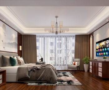 New Chinese Style Bedroom-ID:487615111