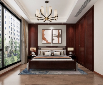 New Chinese Style Bedroom-ID:319417001