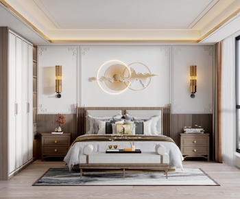 New Chinese Style Bedroom-ID:963217977