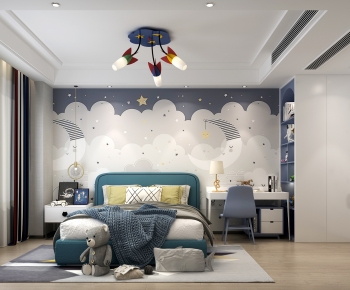 Modern Boy's Room And Son's Room-ID:735421225