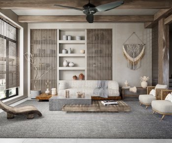 Wabi-sabi Style A Living Room-ID:658721924
