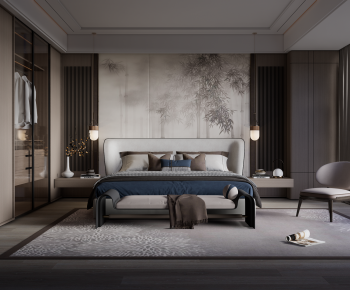 New Chinese Style Bedroom-ID:880573035