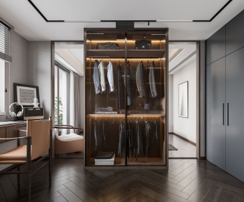 Modern Clothes Storage Area-ID:516657111