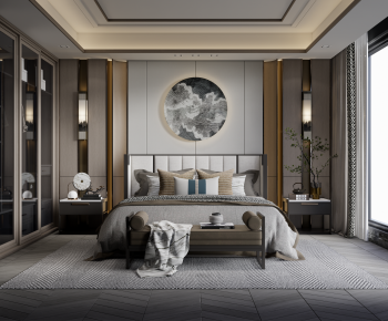 New Chinese Style Bedroom-ID:450711977