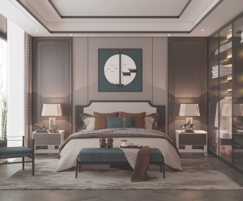 New Chinese Style Bedroom-ID:247719051
