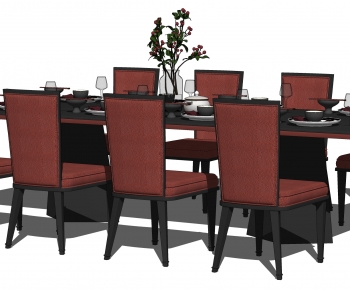 New Chinese Style Dining Table And Chairs-ID:194212918