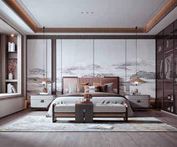 New Chinese Style Bedroom-ID:655225998