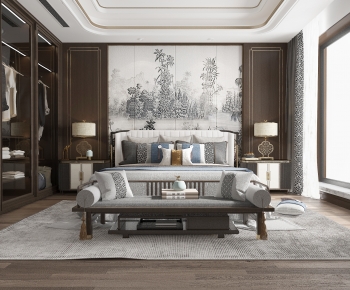 New Chinese Style Bedroom-ID:312587021